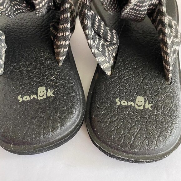 Sanuk Womens Yoga Mat Sling 2 Chevron Print Rubber Stretch Fabric Sandals Size 8 - Picture 6 of 10